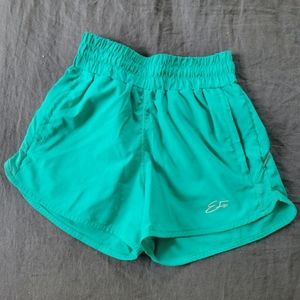 3" High Waisted Athletic Shorts; aqua